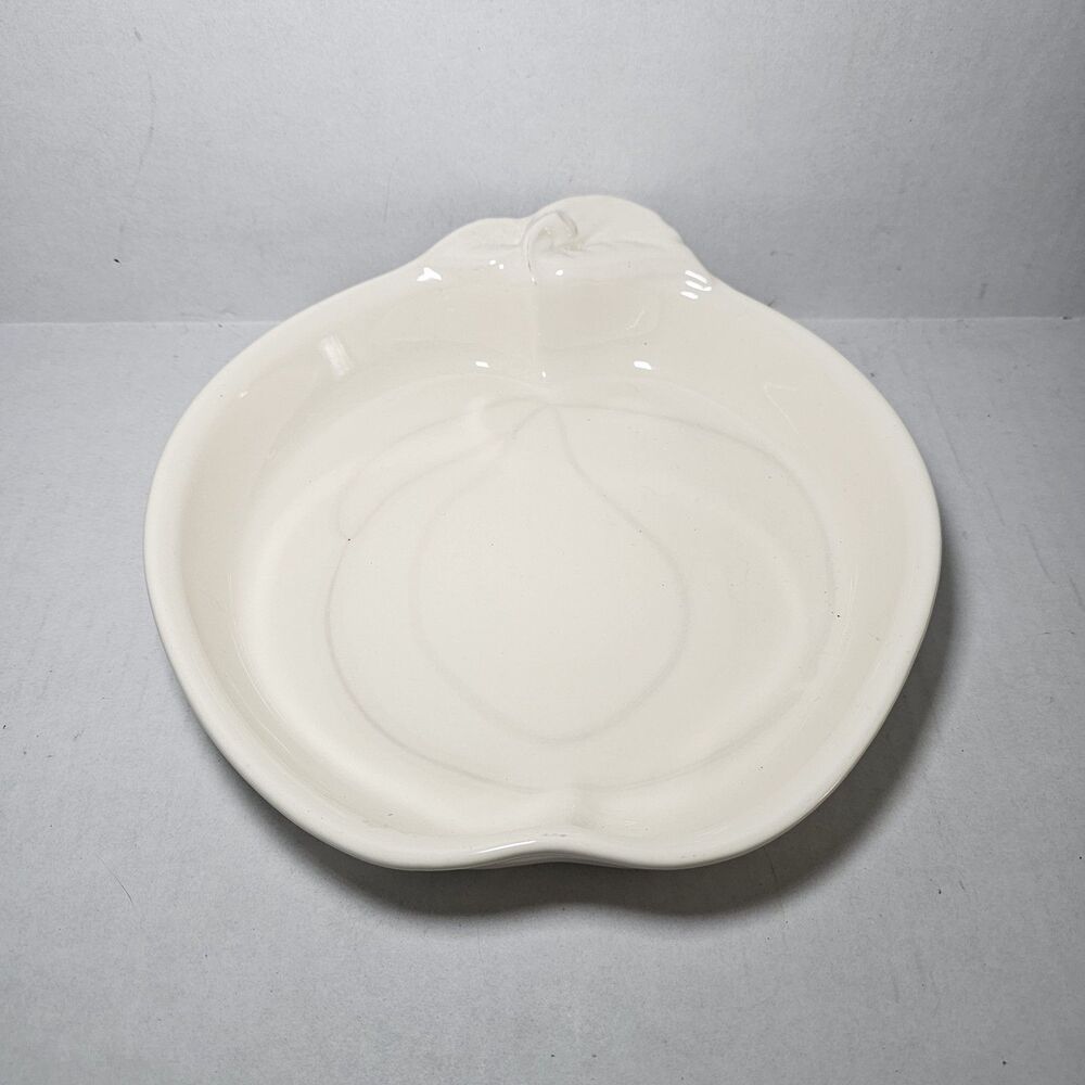 Vintage Hill Design Porcelain 1994 Apple Shaped Pie Plate Baking Dish 9 Inch